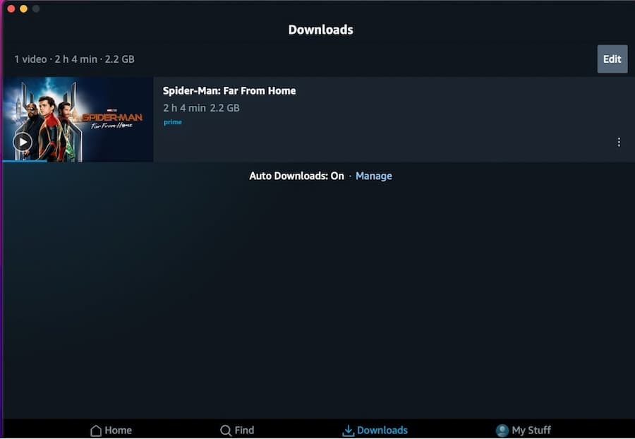 play downloaded prime video content on mac