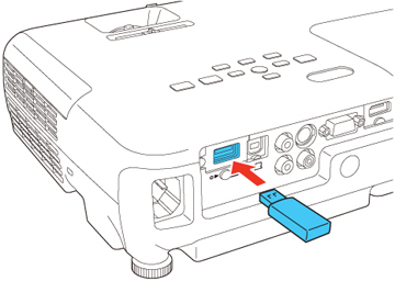 plug in usb stick to projector for netflix