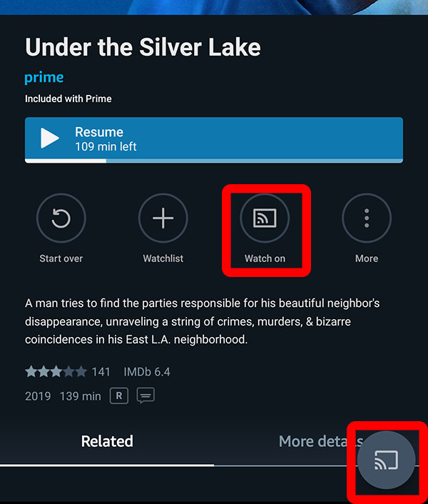 prime video cast icon