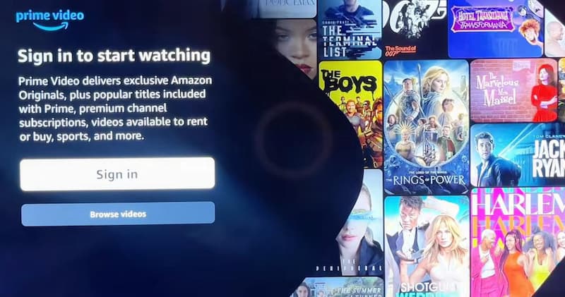 prime video sign in on vizio tv