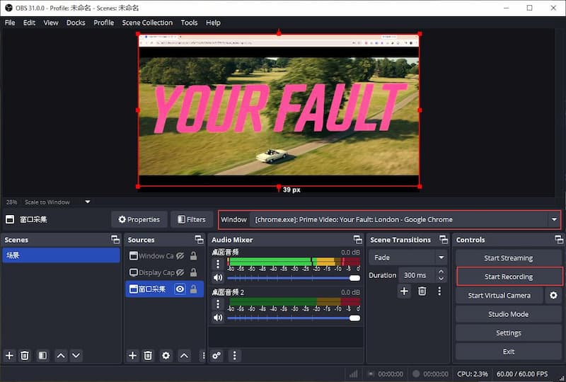 record prime video using obs studio