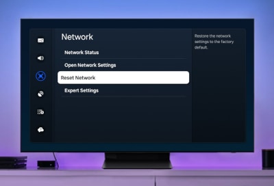 reset network settings on samsung tv
