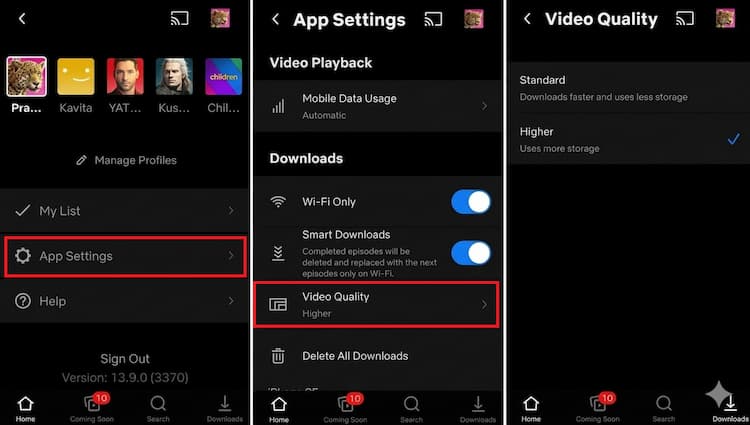 set netflix download quality