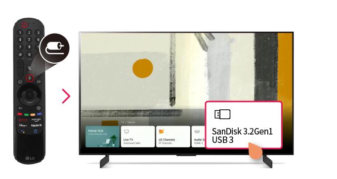 set tv input to usb flash drive