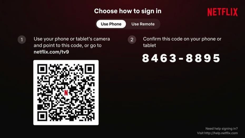 sign in netflix on smart tv