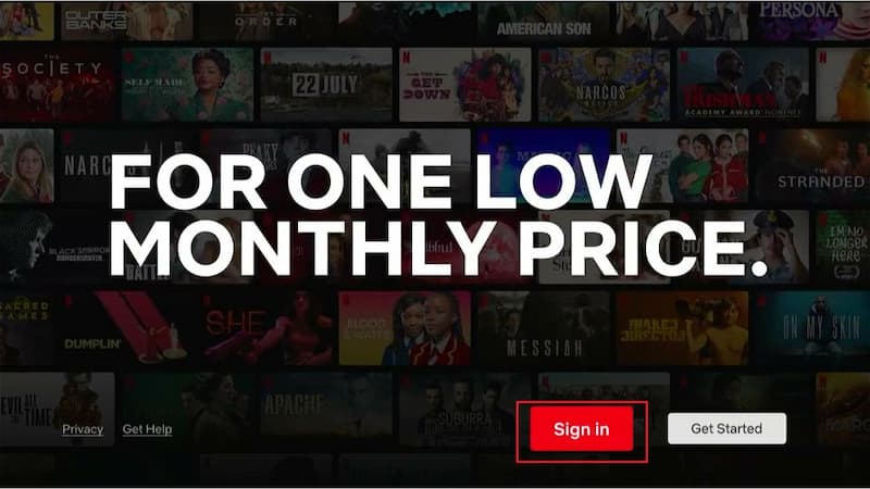 sign in netflix