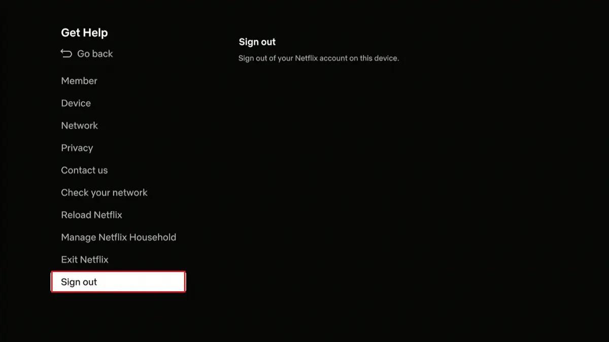 sign out netflix on firestick