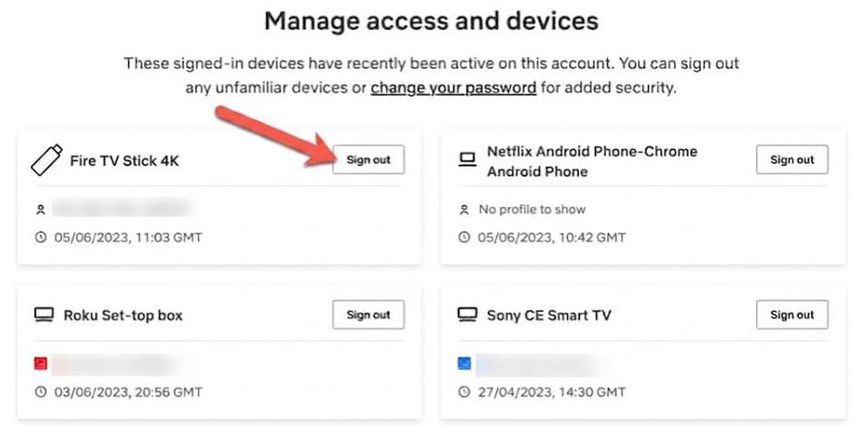 sign out netflix remotely