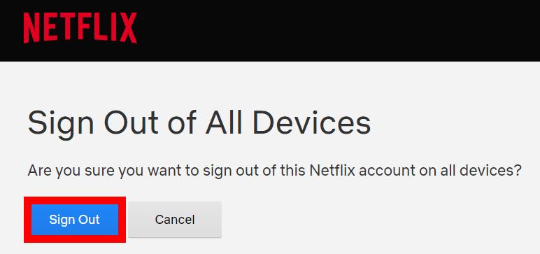 sign out of all devices on netflix