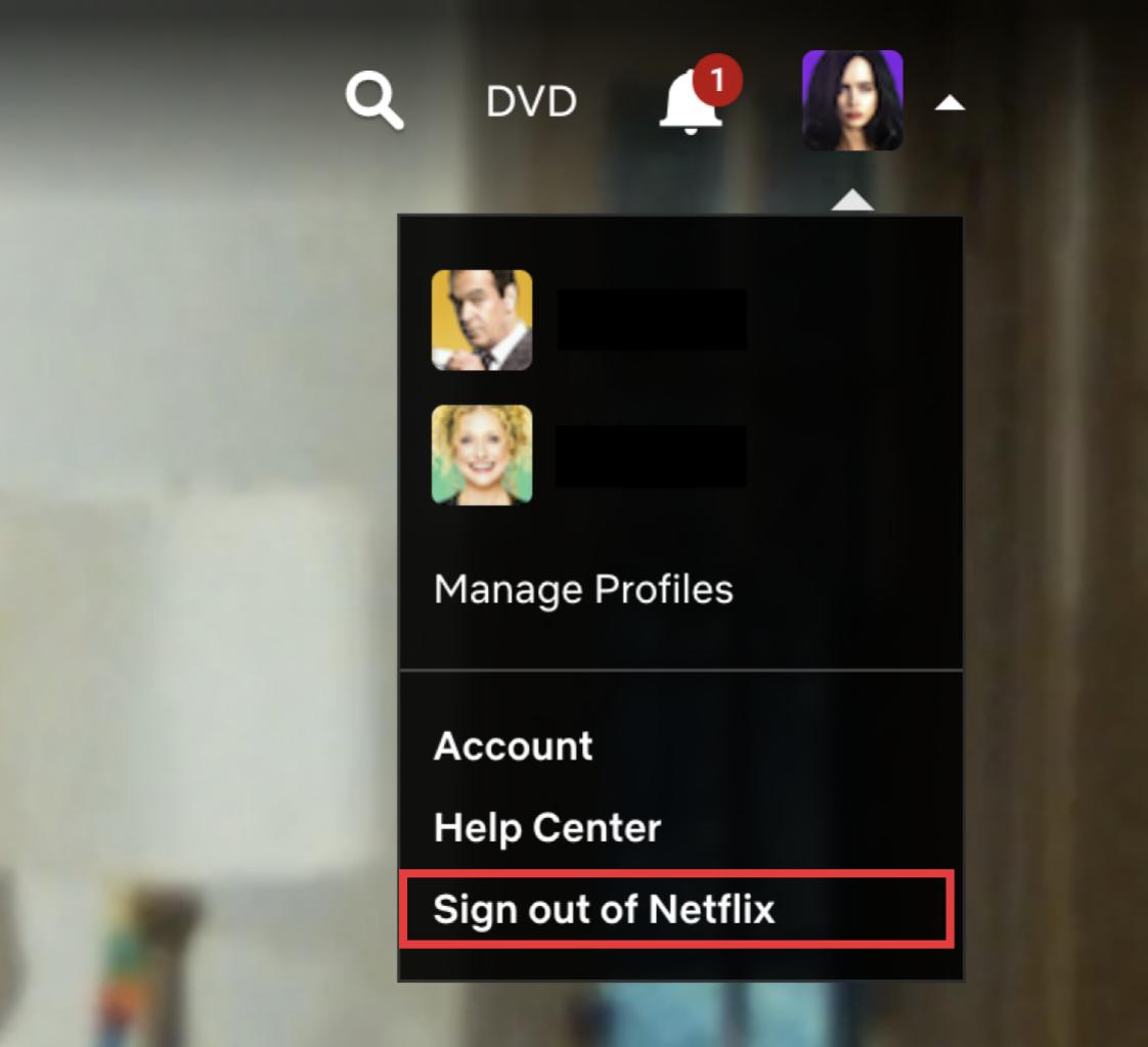 sign out of netflix in browser