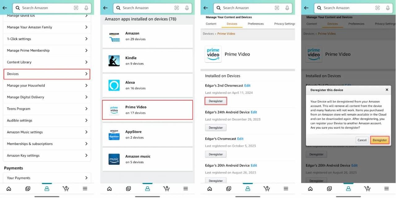 sign out of prime video fire tv on phone