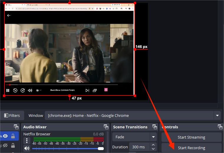 start recording netflix in mkv via obs