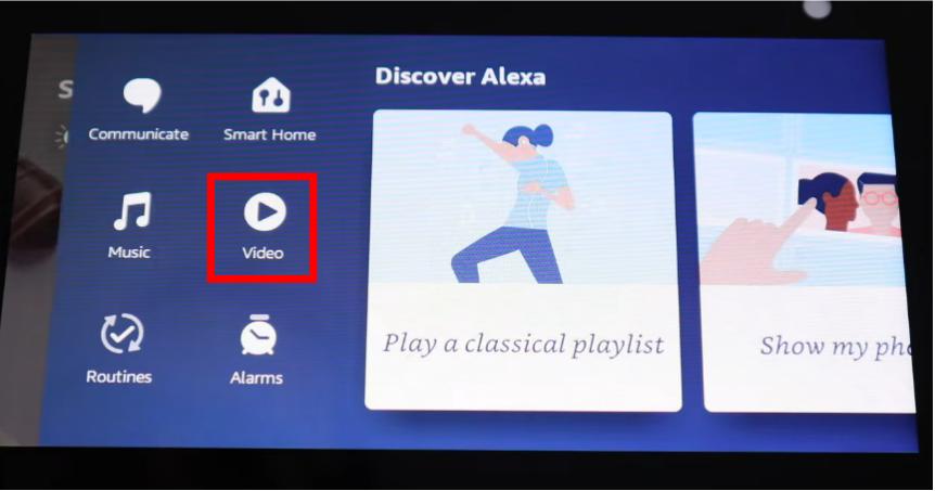 tap video from the echo show dashboard