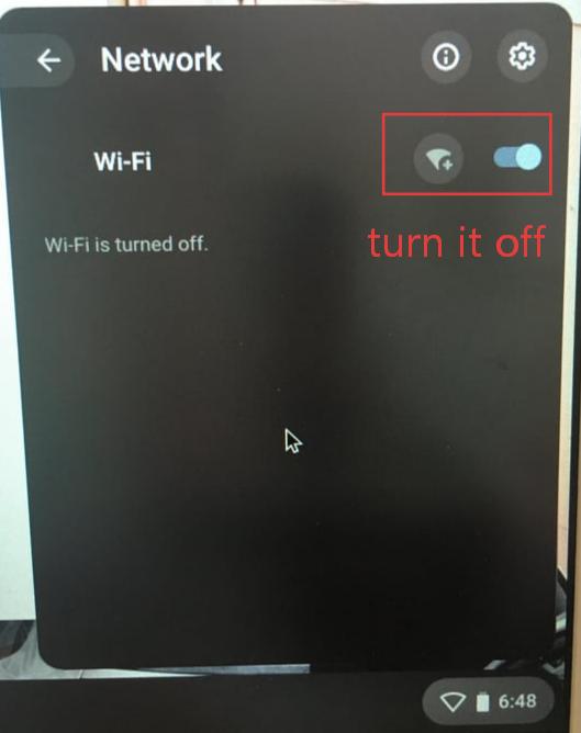 turn off wifi on chromebook
