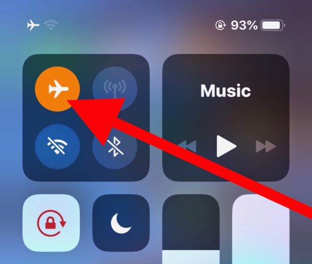 turn on airplane mode