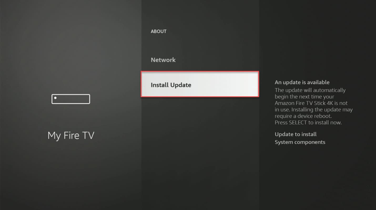 update firetv system