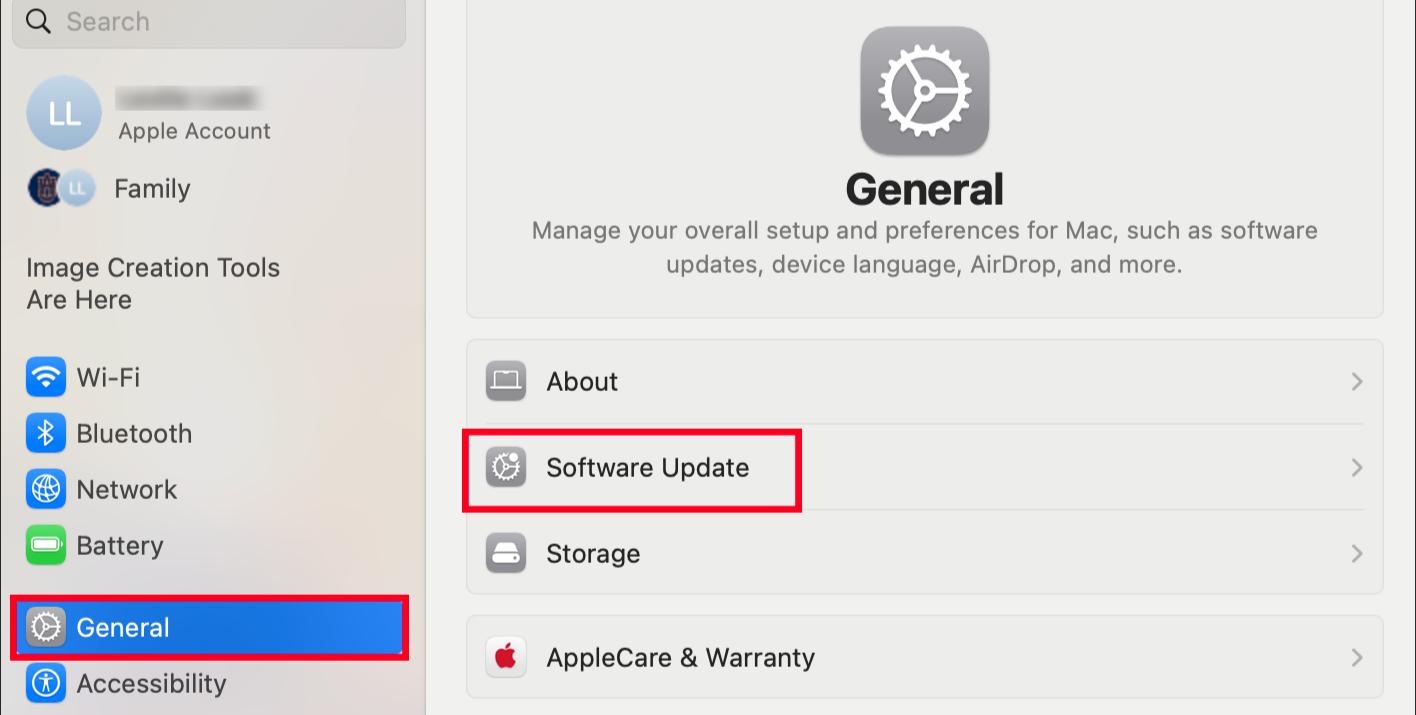 update macos system