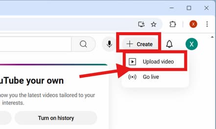 upload video to youtube
