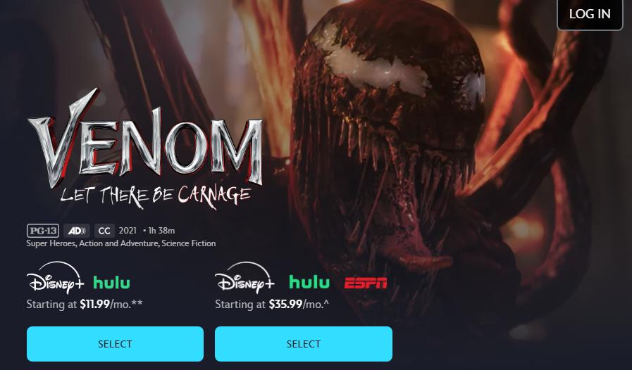 venom 2 on disney plus