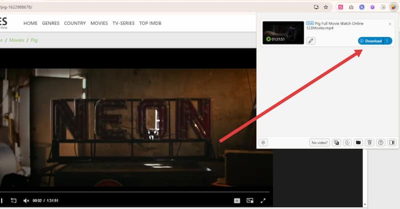 video downloadhelper download button