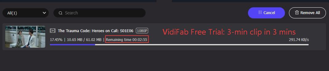 vidifab free trial download speed