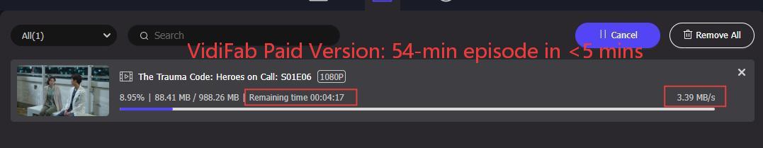 vidifab paid version download speed