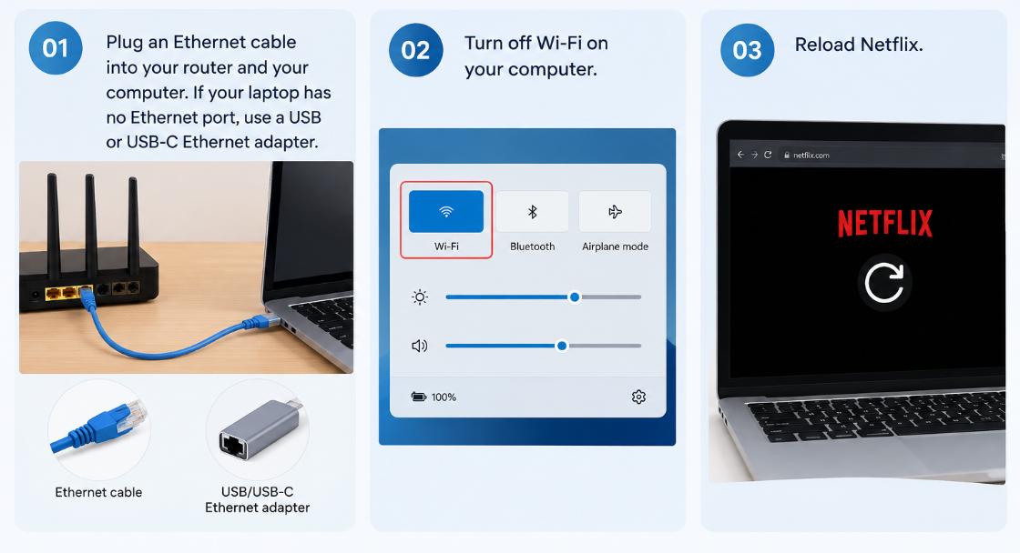 wired connection on macbook